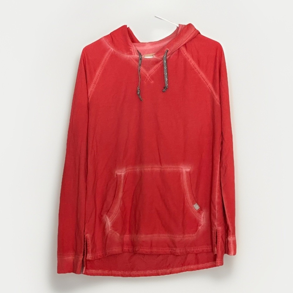 Ascend Hoodie Womens Large Coral‎ Washed Pullover Hooded Sweatshirt Outdoor